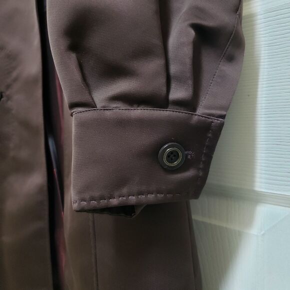 Roberto Just Cavalli Coat Womens S Italy 40 Brown Scuba Long Lined Quiet Luxury - Picture 9 of 15